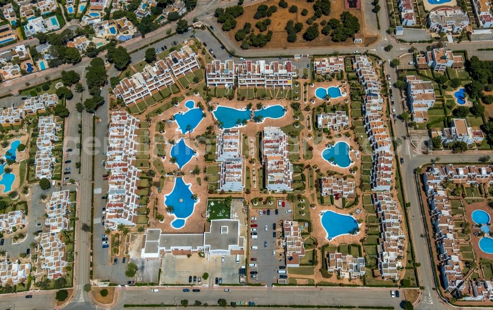 Cala D'or from the bird's eye view: Holiday house plant of the park on Carrer de les Roquisses - Carrer de la Bassa - Carrer Sense Nom in Cala D'or in Islas Baleares, Spain