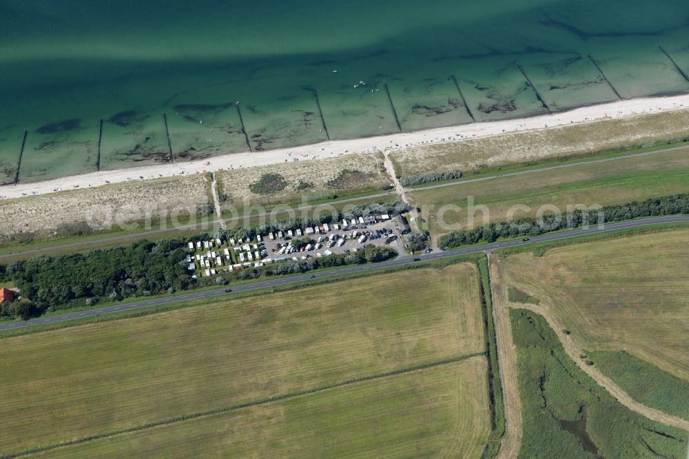 Wustrow from above - Holiday house plant of the park along the L21 in Wustrow in the state Mecklenburg - Western Pomerania