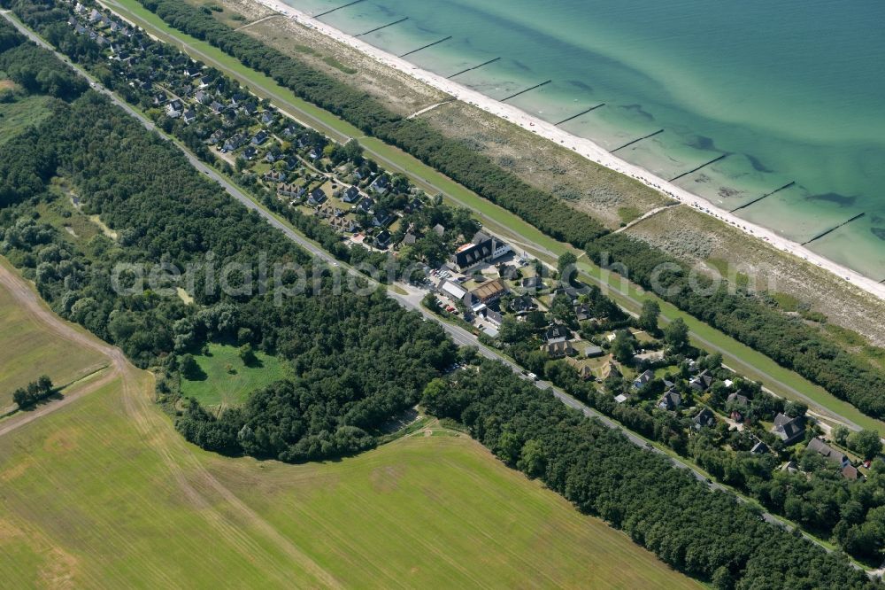 Aerial image Wustrow - Holiday house plant of the park along the L21 in Wustrow in the state Mecklenburg - Western Pomerania