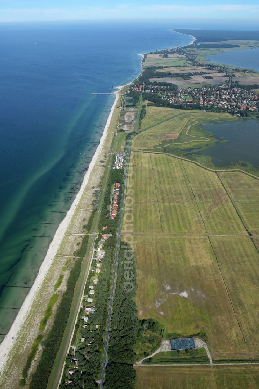 Aerial image Wustrow - Holiday house plant of the park along the L21 in Wustrow in the state Mecklenburg - Western Pomerania