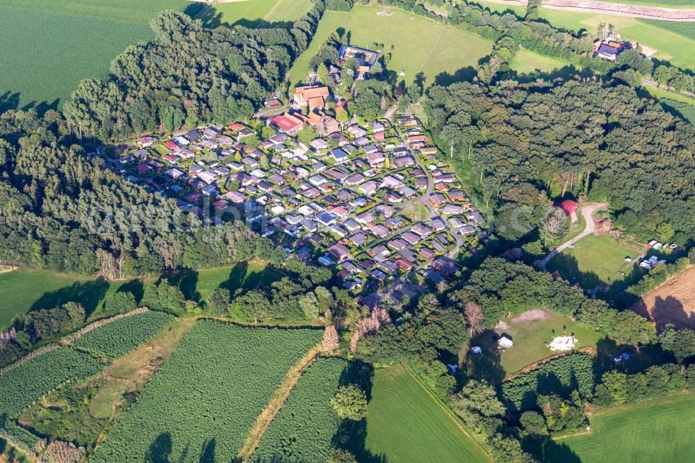 Aerial image Velen - Holiday house plant of the park Erholungsgebiet Waldvelen in Velen in the state North Rhine-Westphalia, Germany