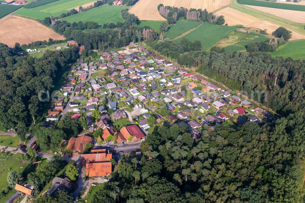 Velen from above - Holiday house plant of the park Erholungsgebiet Waldvelen in Velen in the state North Rhine-Westphalia, Germany