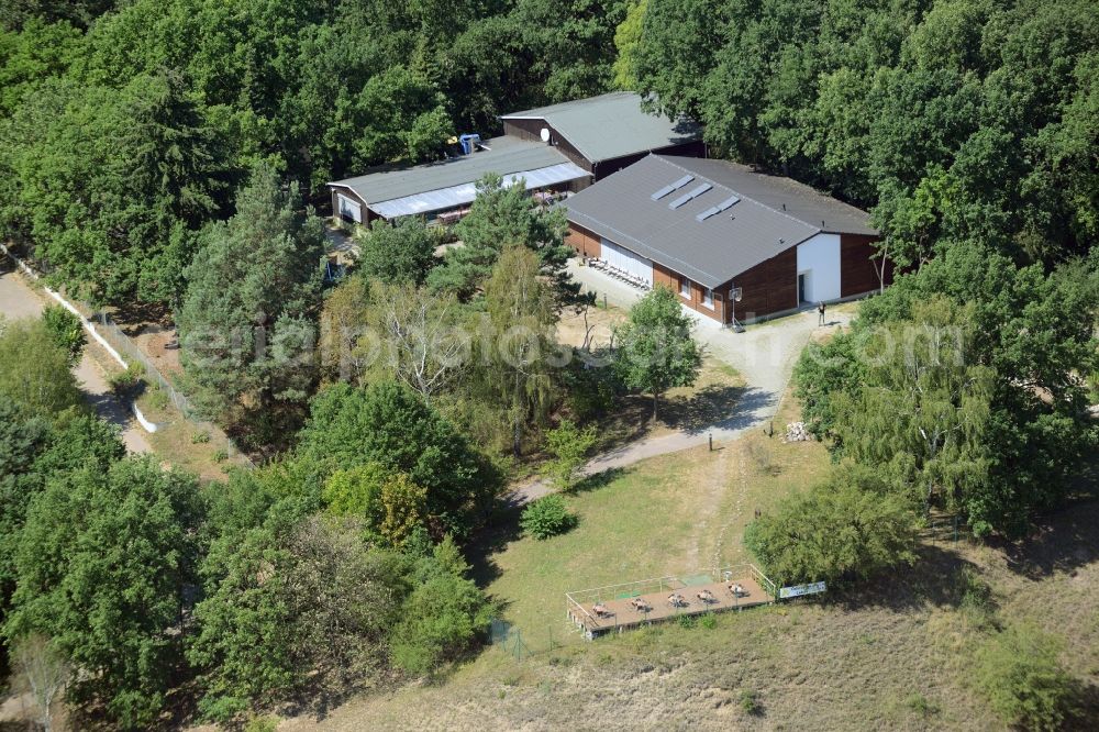 Aerial photograph Lebus - Holiday house plant of the park der Europaeischen Naturerlebnisstaette NABU in Lebus in the state Brandenburg