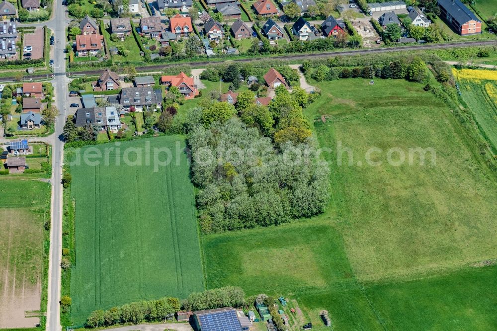 Aerial image Tinnum - Holiday house plant of the park Eibenhof in Tinnum at the island Sylt in the state Schleswig-Holstein, Germany