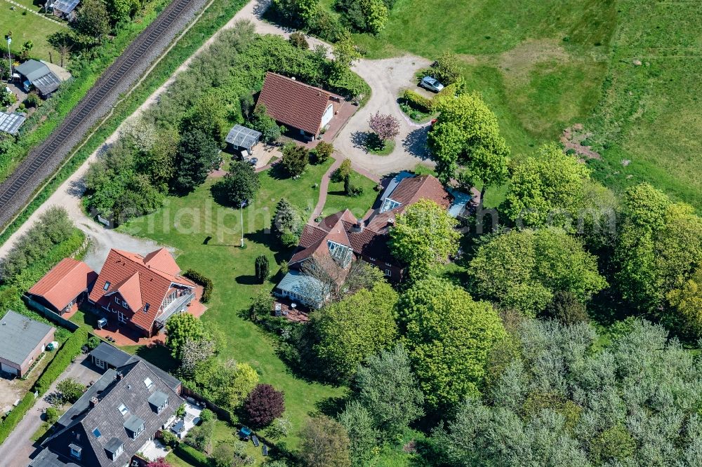 Aerial image Tinnum - Holiday house plant of the park Eibenhof in Tinnum at the island Sylt in the state Schleswig-Holstein, Germany