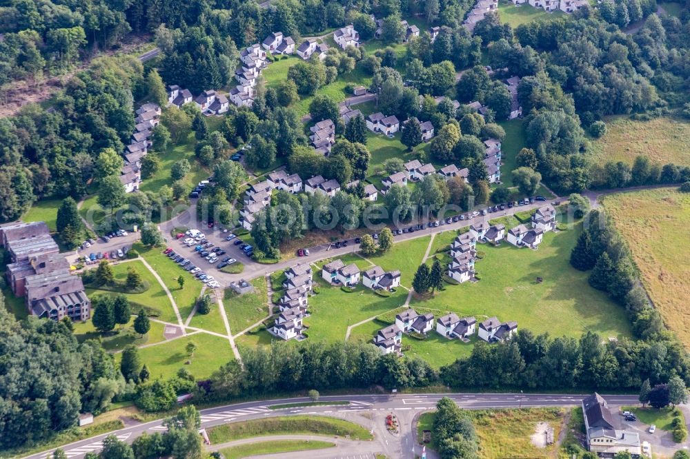 Aerial image Oberhambach - Holiday house plant of the park Ferienpark Hambachtal in Oberhambach in the state Rhineland-Palatinate, Germany