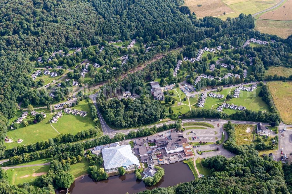 Aerial photograph Oberhambach - Holiday house plant of the park Ferienpark Hambachtal in Oberhambach in the state Rhineland-Palatinate, Germany