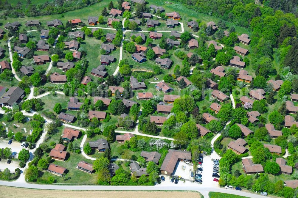 Aerial photograph Hayingen - Holiday house plant of the park of H&P Ferienpark Lauterdoerfle on Maisenburger Weg in Hayingen in the state Baden-Wuerttemberg, Germany