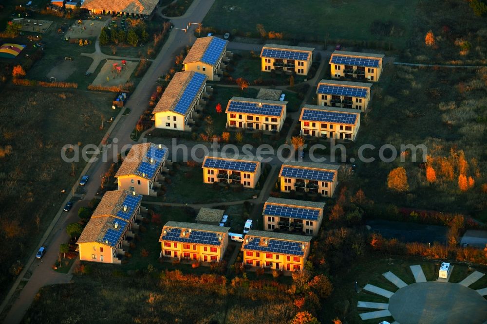 Aerial photograph Templin - Holiday house plant of the park Ferienpark Templin Am Kurpark in Templin in the state Brandenburg, Germany