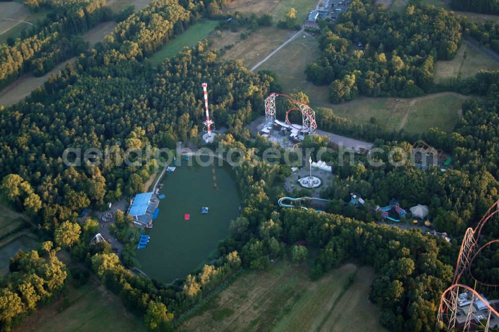 Aerial photograph Haßloch - Holiday house plant of the park Holiday Park in Hassloch in the state Rhineland-Palatinate, Germany