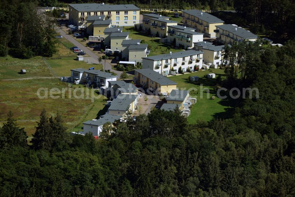 Gelbensande from above - Holiday house plant of the park Kuestenwald in Gelbensande in the state Mecklenburg - Western Pomerania