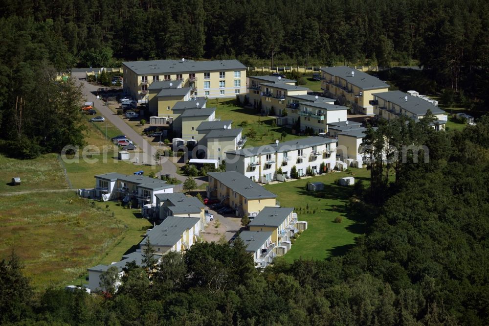 Gelbensande from the bird's eye view: Holiday house plant of the park Kuestenwald in Gelbensande in the state Mecklenburg - Western Pomerania