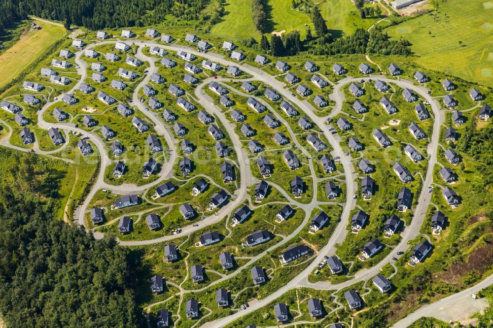 Winterberg from above - Holiday house plant of the park Landal Winterberg In of Buere in Winterberg in the state North Rhine-Westphalia, Germany