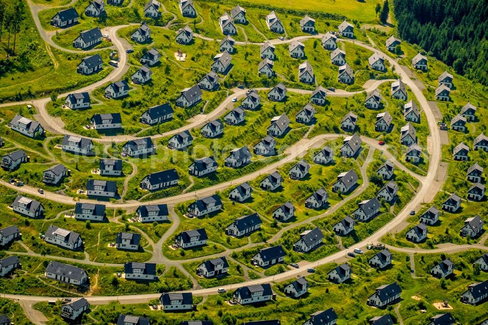 Winterberg from above - Holiday house plant of the park Landal Winterberg In of Buere in Winterberg in the state North Rhine-Westphalia, Germany