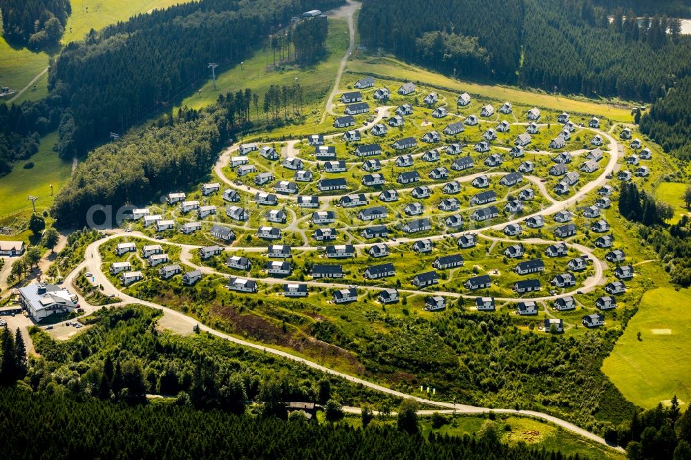 Aerial image Winterberg - Holiday house plant of the park Landal Winterberg In of Buere in Winterberg in the state North Rhine-Westphalia, Germany