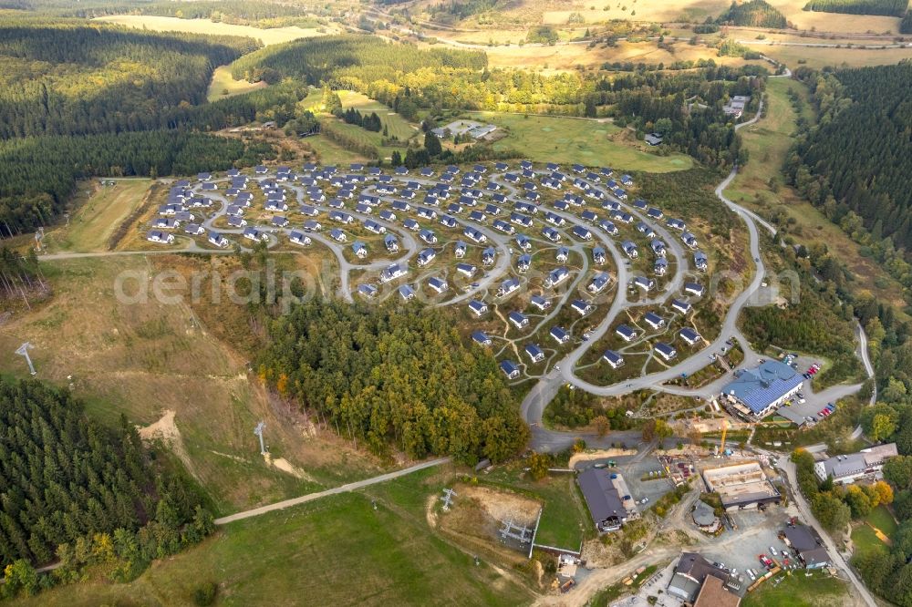 Aerial image Winterberg - Holiday house plant of the park Landal Winterberg In of Buere in Winterberg in the state North Rhine-Westphalia, Germany