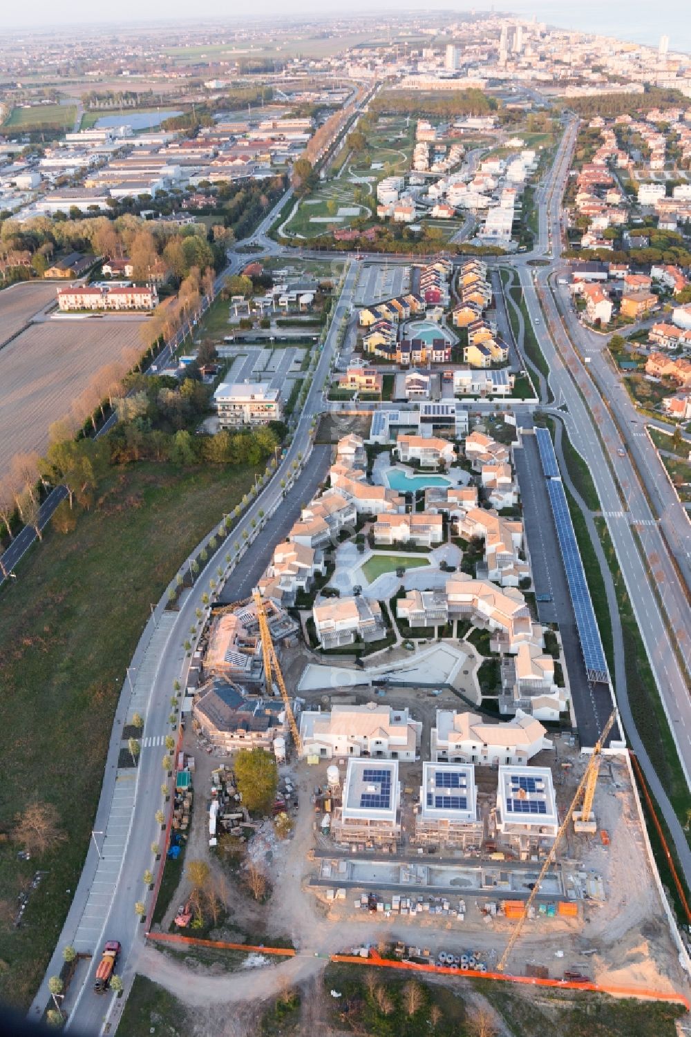 Aerial photograph Jesolo - Holiday house plant of the park Les Maisons in Jesolo in Venetien, Italy