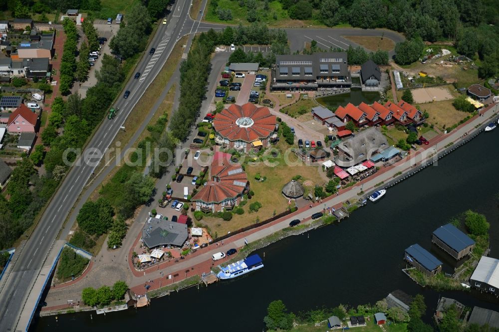 Plau am See from above - Holiday house plant of the park An of Metow in Plau am See in the state Mecklenburg - Western Pomerania, Germany