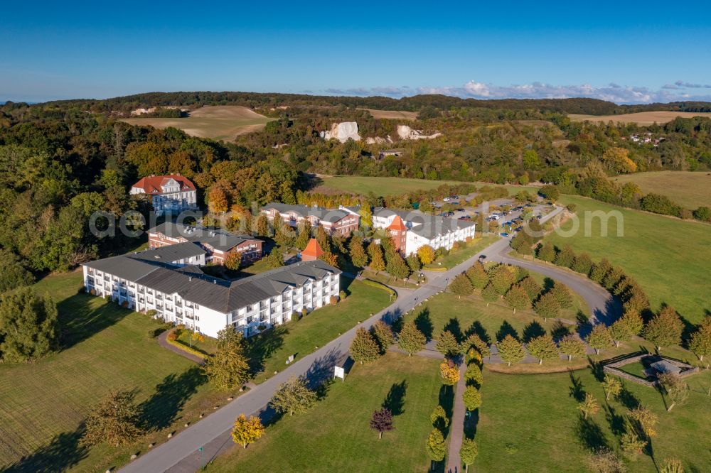 Aerial image Neddesitz - Holiday house plant of the park Precise Resort Ruegen on street Neddesitz in Neddesitz on the island of Ruegen in the state Mecklenburg - Western Pomerania, Germany