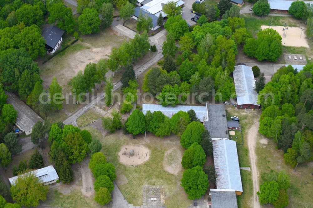 Störitz from above - Holiday house plant of the park in Stoeritz in the state Brandenburg, Germany