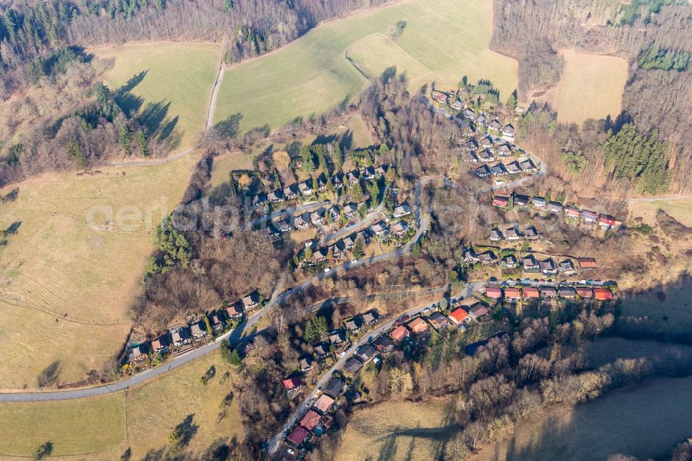 Reichelsheim (Odenwald) from the bird's eye view: Holiday house plant of the park Formbach in the district Unter-Ostern in Reichelsheim (Odenwald) in the state Hesse, Germany