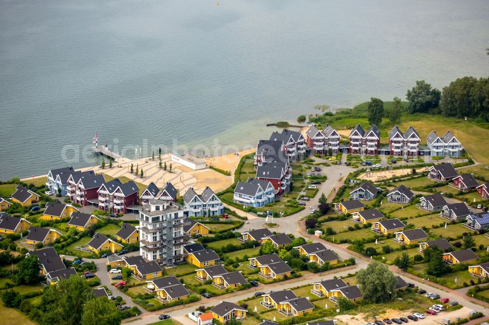 Rechlin from the bird's eye view: Holiday house plant of the park Hafendorf Mueritz in Rechlin in the state Mecklenburg - Western Pomerania