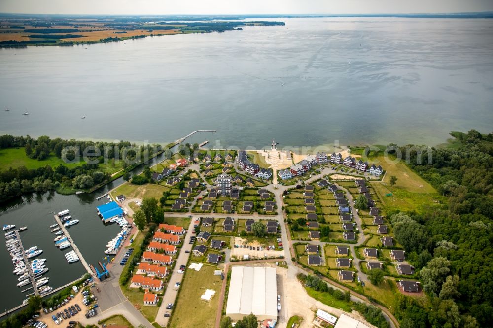 Aerial image Rechlin - Holiday house plant of the park Hafendorf Mueritz in Rechlin in the state Mecklenburg - Western Pomerania