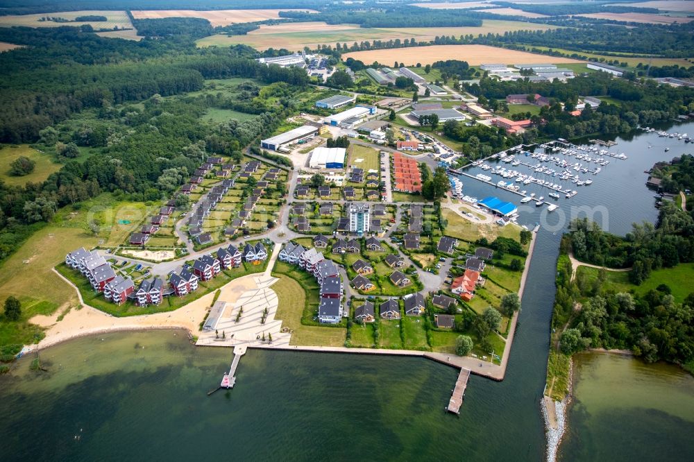 Aerial photograph Rechlin - Holiday house plant of the park Hafendorf Mueritz in Rechlin in the state Mecklenburg - Western Pomerania