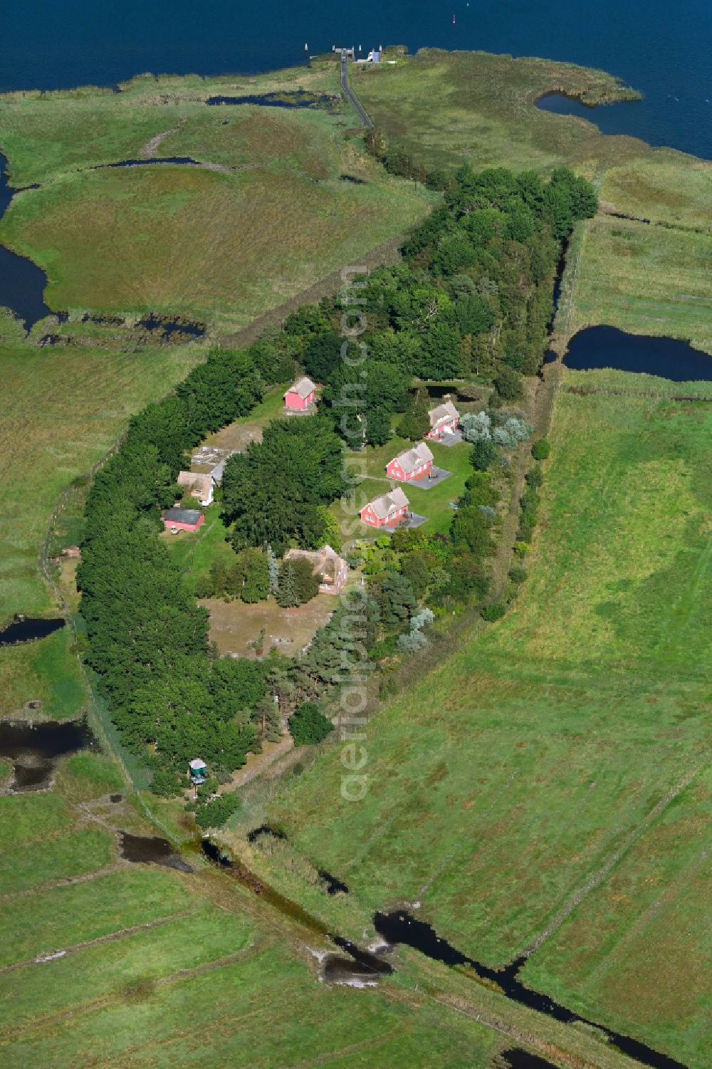 Zingst from the bird's eye view: Holiday house plant of the park of the island Grosser Kirr in Zingst at the baltic sea coast in the state Mecklenburg - Western Pomerania, Germany