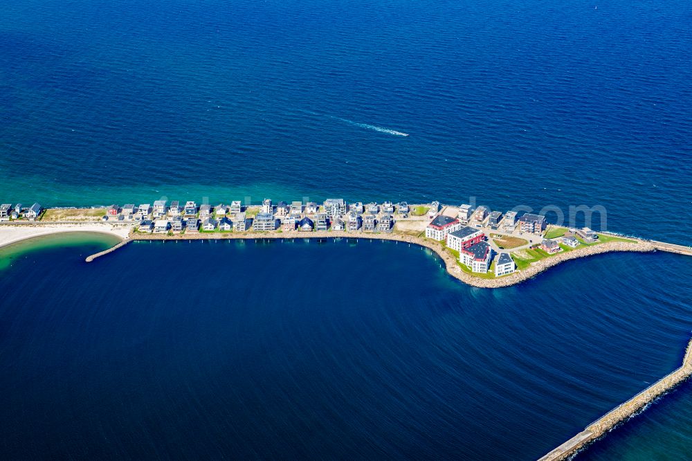 Kappeln from the bird's eye view: Holiday home complex in Olpenitz from NOVASOL AS and H&P Residenz Bollwark in Kappeln in the state of Schleswig-Holstein