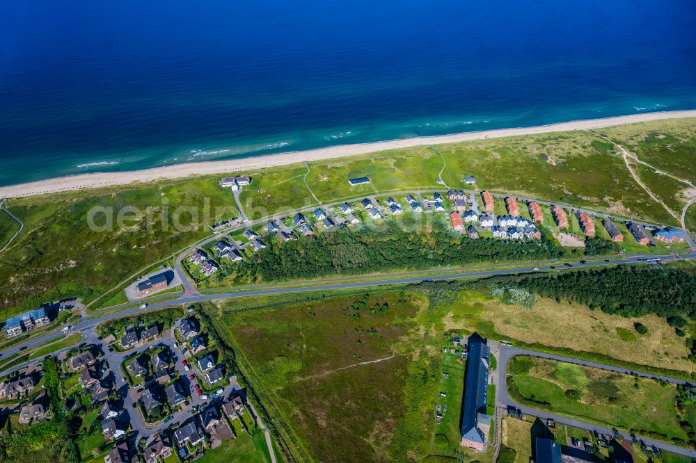 Sylt from above - Holiday house plant of the park Am Sandwall on street Am Sandwall in Sylt at the North Sea in the state Schleswig-Holstein, Germany