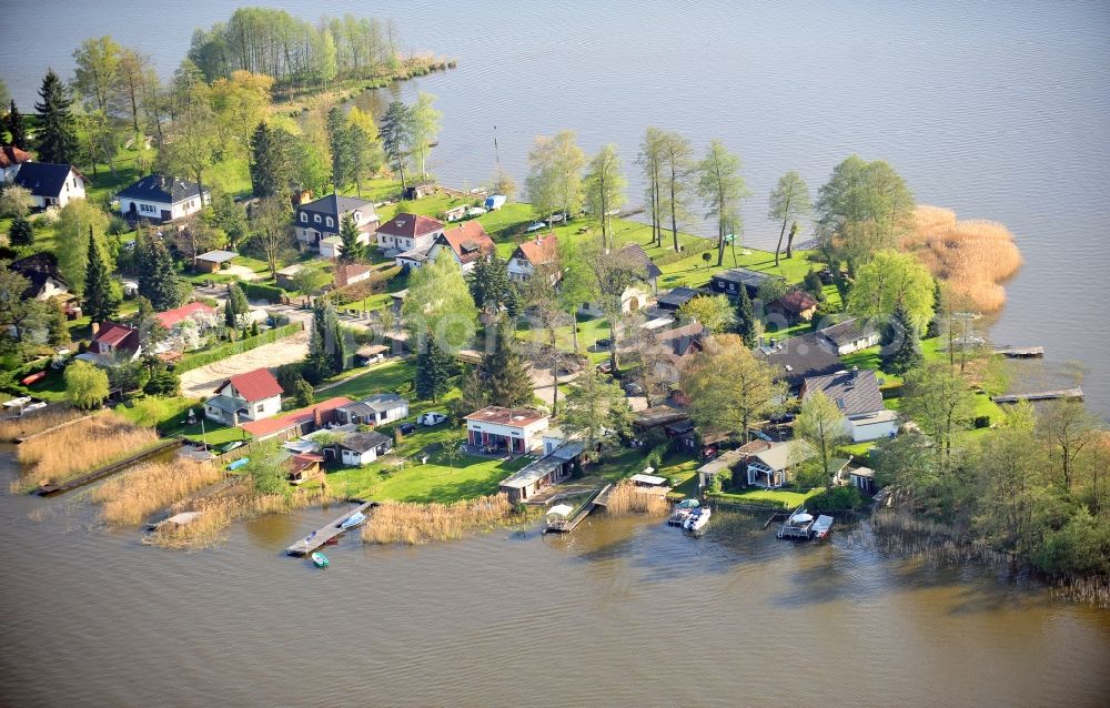 Aerial image Teupitz - Holiday house plant of the park on Teupitzer See in Teupitz in the state Brandenburg, Germany