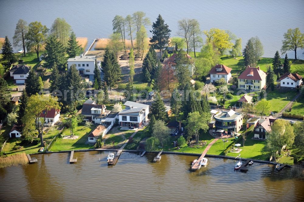 Aerial photograph Teupitz - Holiday house plant of the park on Teupitzer See in Teupitz in the state Brandenburg, Germany