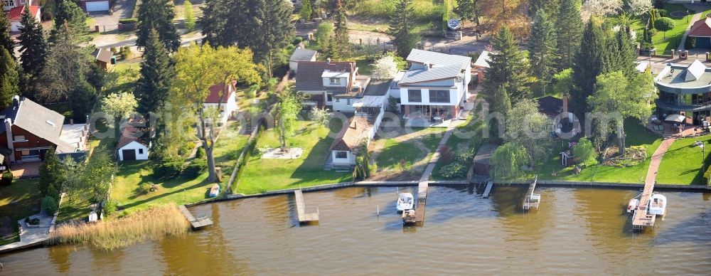 Teupitz from above - Holiday house plant of the park on Teupitzer See in Teupitz in the state Brandenburg, Germany