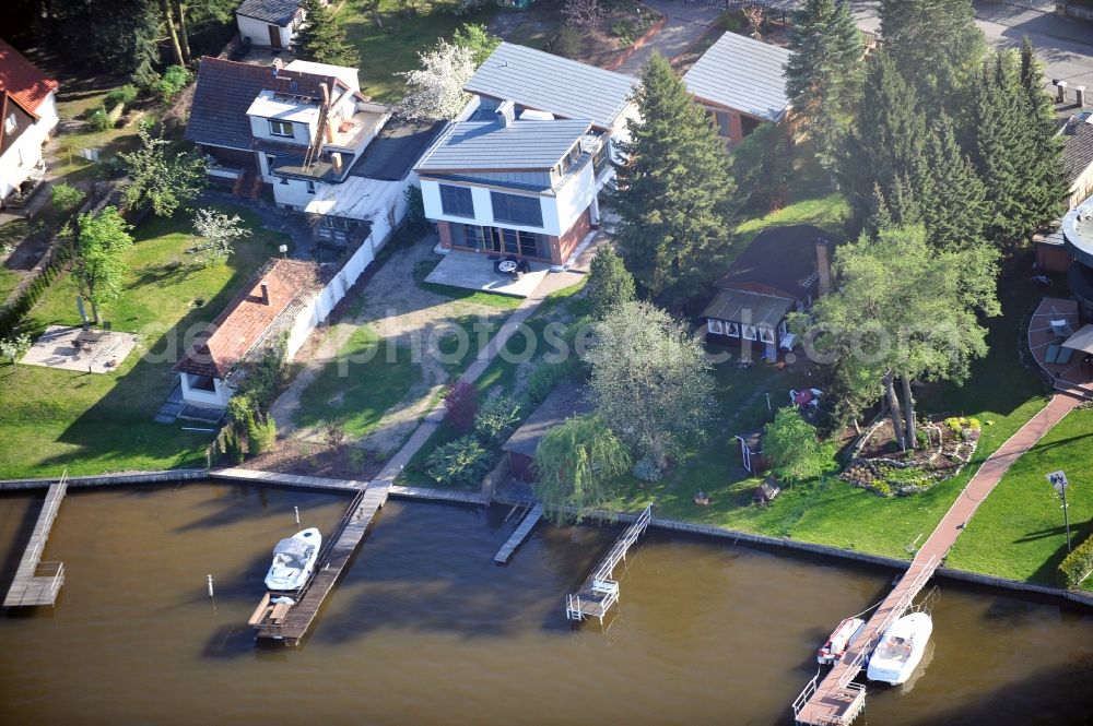 Aerial photograph Teupitz - Holiday house plant of the park on Teupitzer See in Teupitz in the state Brandenburg, Germany