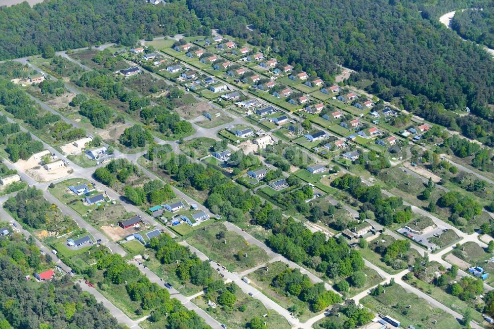 Kevelaer from the bird's eye view: Holiday house plant of the park Traberpark Den Heyberg in Kevelaer in the state North Rhine-Westphalia, Germany