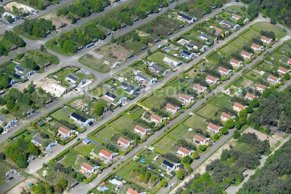 Aerial photograph Kevelaer - Holiday house plant of the park Traberpark Den Heyberg in Kevelaer in the state North Rhine-Westphalia, Germany