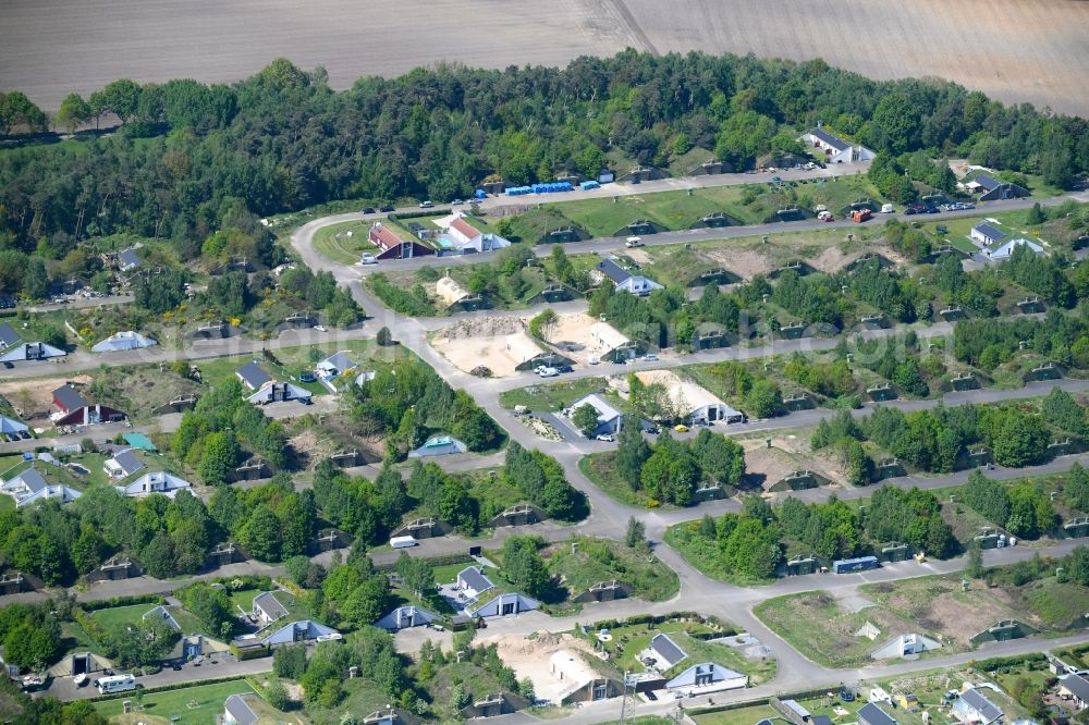 Aerial image Kevelaer - Holiday house plant of the park Traberpark Den Heyberg in Kevelaer in the state North Rhine-Westphalia, Germany