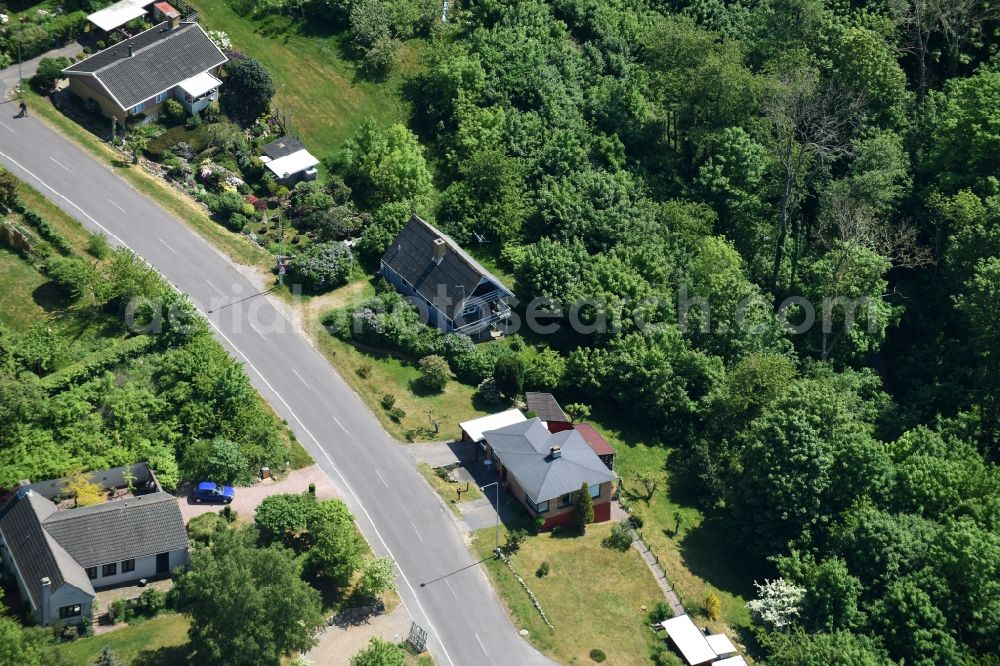 Hasle from above - Holiday house plant of the park on Vang in Hasle Bornholm Island in Region Hovedstaden, Denmark