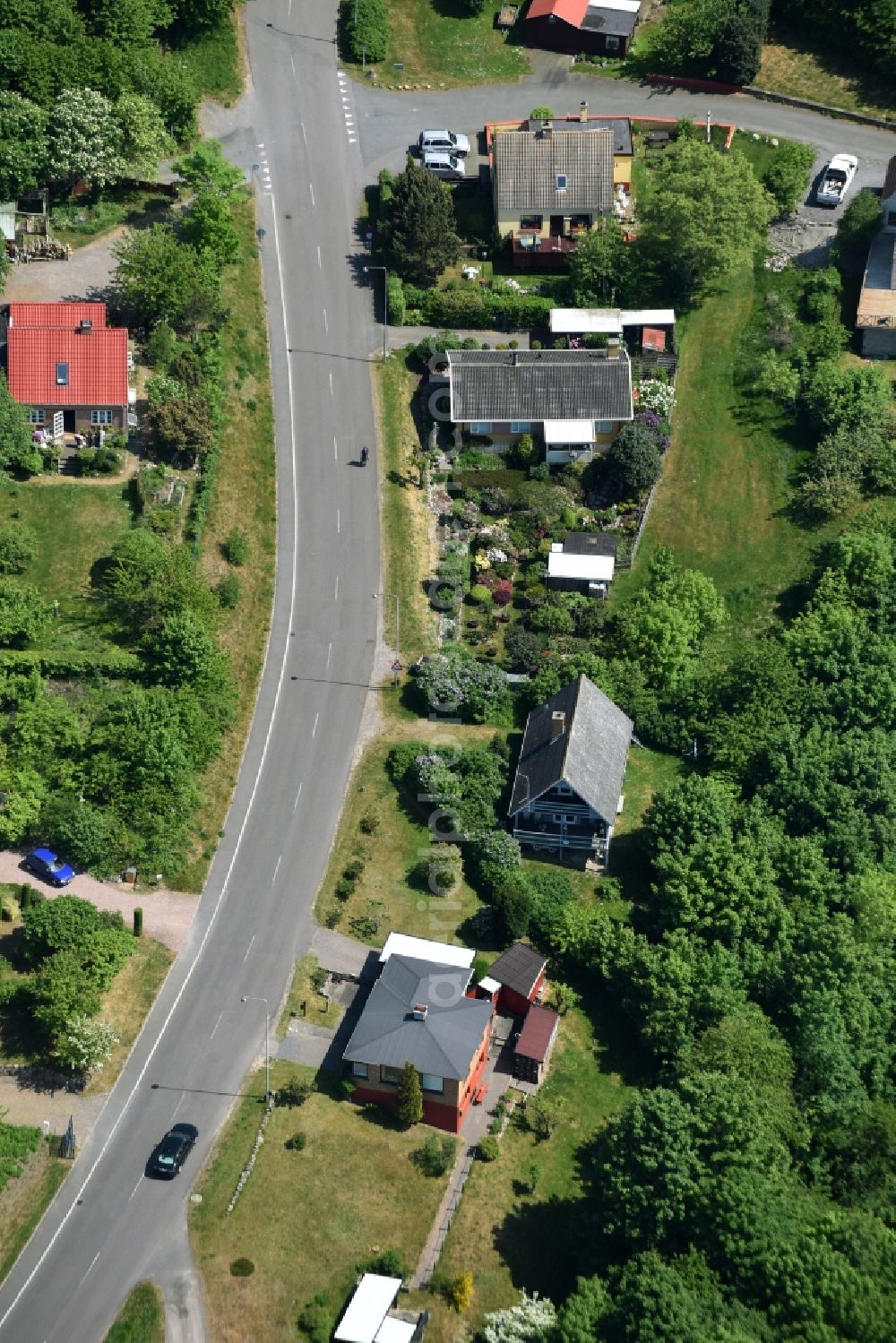 Aerial image Hasle - Holiday house plant of the park on Vang in Hasle Bornholm Island in Region Hovedstaden, Denmark