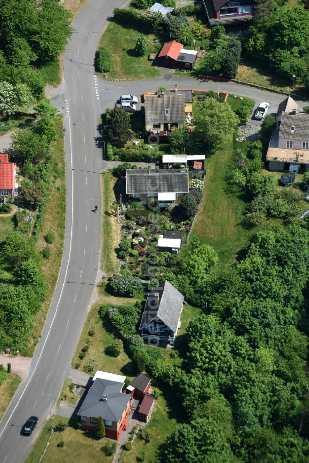 Aerial photograph Hasle - Holiday house plant of the park on Vang in Hasle Bornholm Island in Region Hovedstaden, Denmark