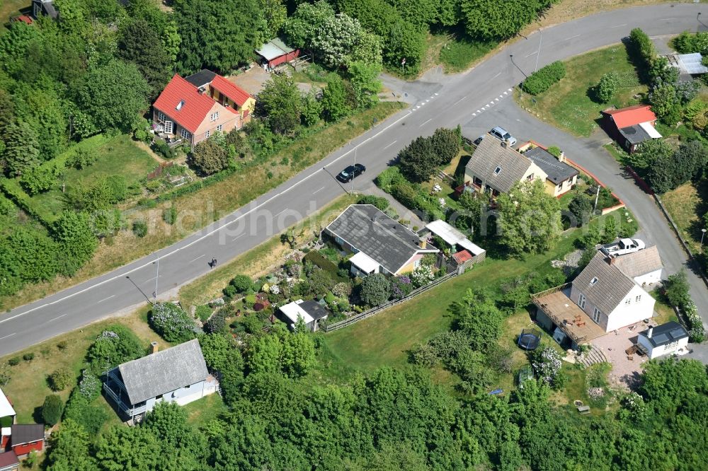 Hasle from above - Holiday house plant of the park on Vang in Hasle Bornholm Island in Region Hovedstaden, Denmark