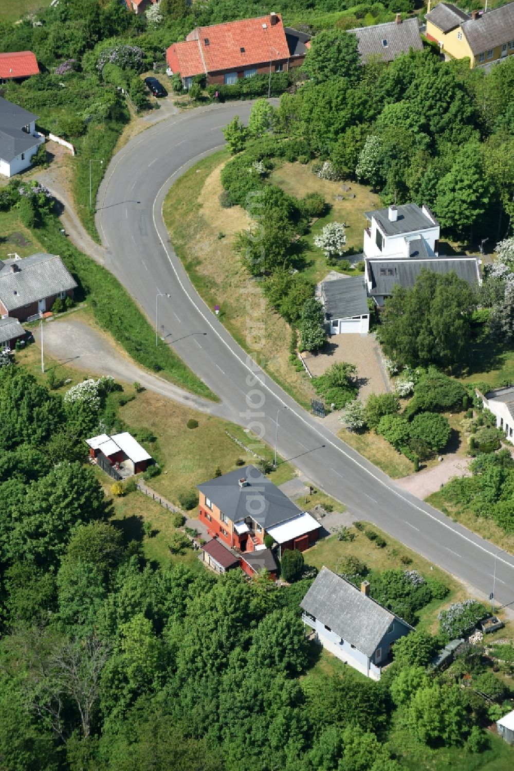 Hasle from the bird's eye view: Holiday house plant of the park on Vang in Hasle Bornholm Island in Region Hovedstaden, Denmark