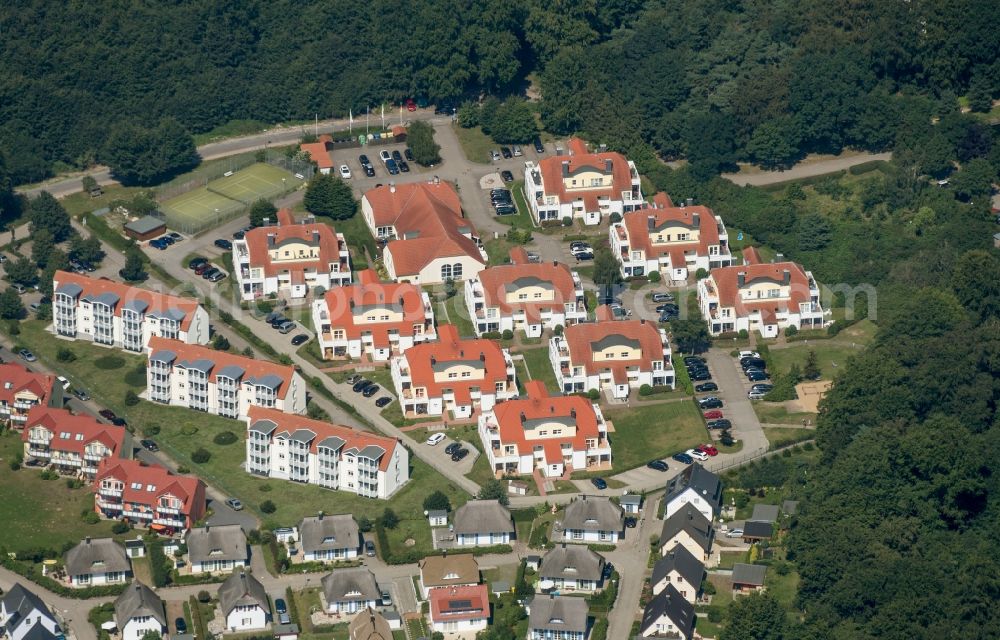 Koserow from the bird's eye view: Holiday house plant of the park Vineta in Koserow in the state Mecklenburg - Western Pomerania, Germany