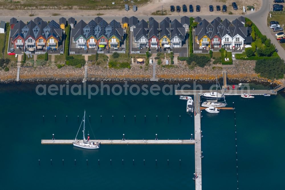 Aerial photograph Kappeln - Holiday house plant of the park Am Yachthafen in Kappeln in the state Schleswig-Holstein, Germany