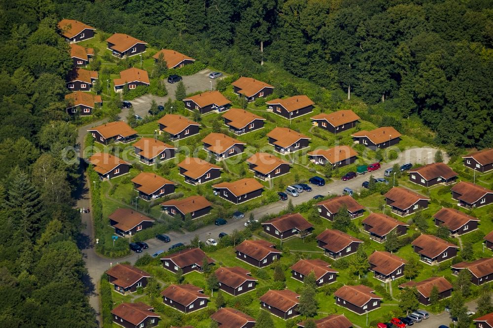 Haren Ems from the bird's eye view: A park of holiday houses which belongs to the holiday resort Schloss Dankern in Haren (Ems) in the state Lower Saxony