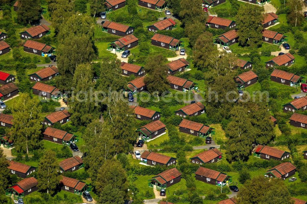 Aerial photograph Haren Ems - A park of holiday houses which belongs to the holiday resort Schloss Dankern in Haren (Ems) in the state Lower Saxony