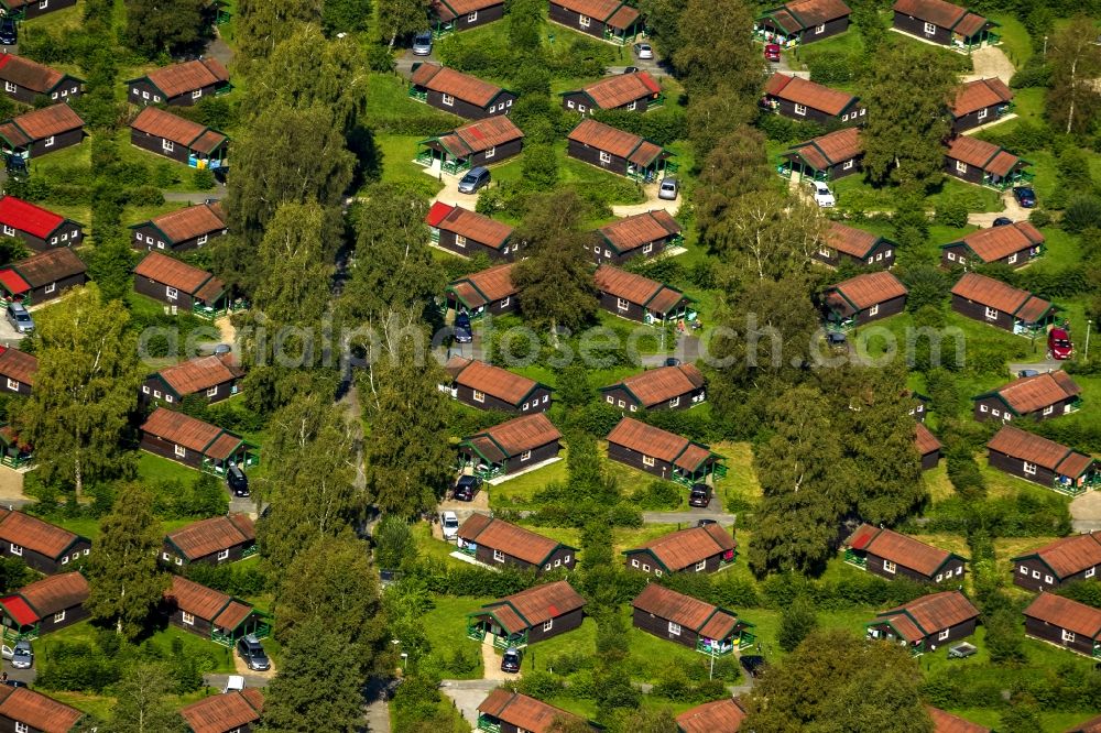 Haren Ems from above - A park of holiday houses which belongs to the holiday resort Schloss Dankern in Haren (Ems) in the state Lower Saxony