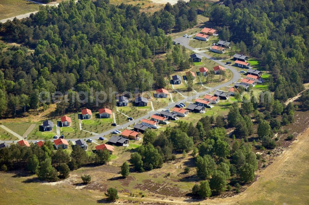 Aerial photograph Krausnick - Holiday Homes in holiday village Tropical Island in Krausnick in the state of Brandenburg. Operator is the Danish company Novasol