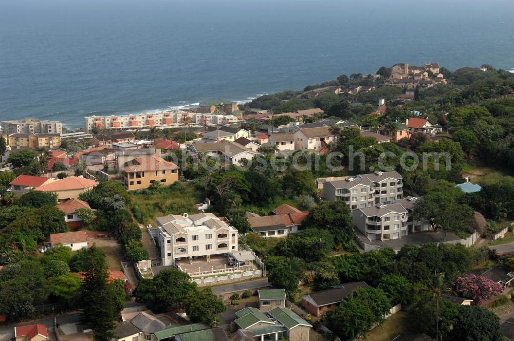 Aerial image MARGATE - Holiday homes and apartments in Margate, South Africa. Margate is a seaside resort southwest of Port Shepstone